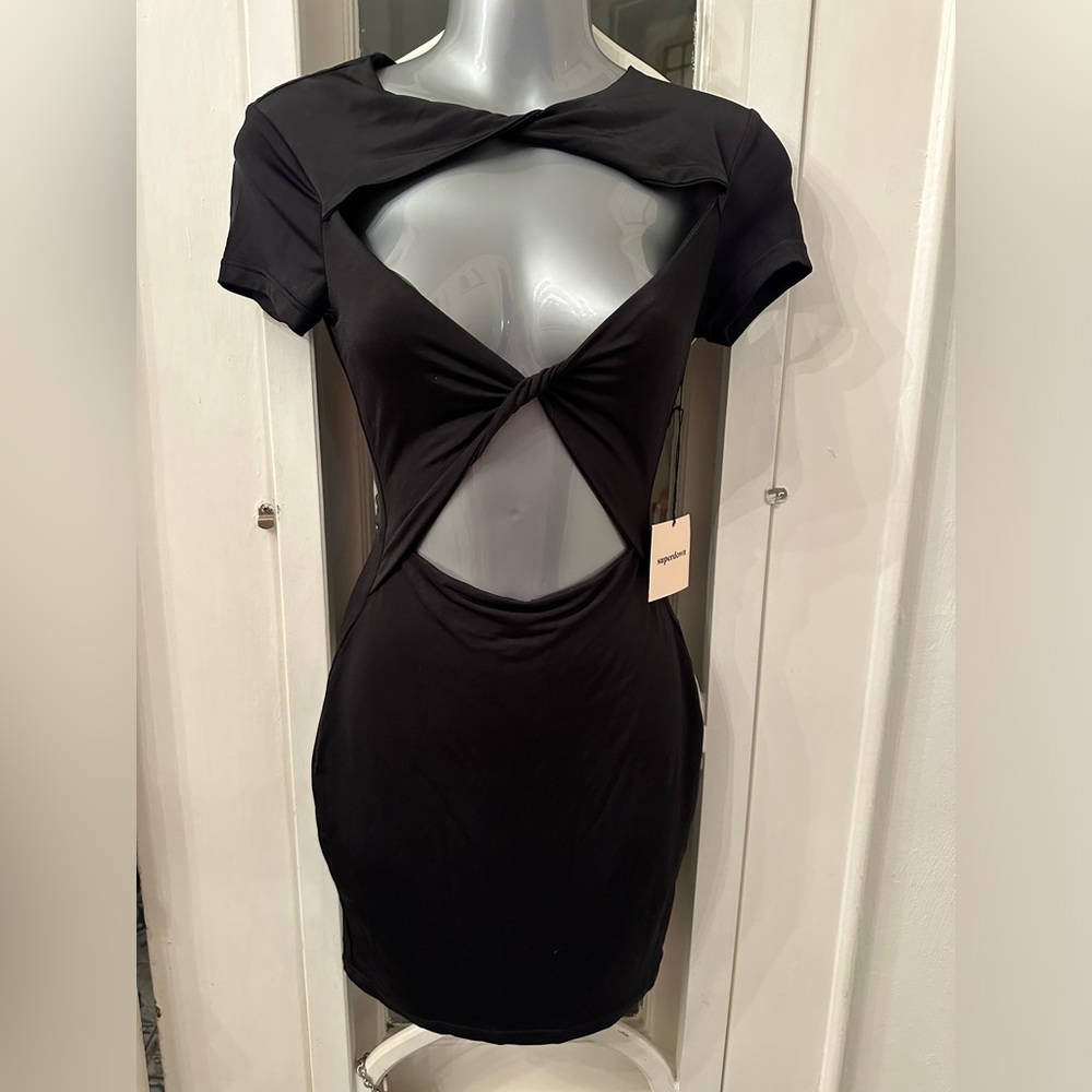 Revolve Super Down cut out Dress Katie Cut XS NWT